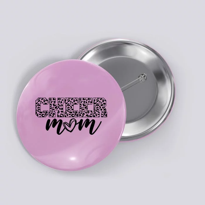 Cheer Mom Cheetah Print Cute Button