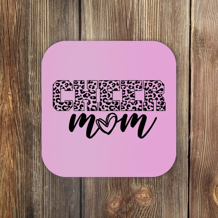 Cheer Mom Cheetah Print Cute Coaster