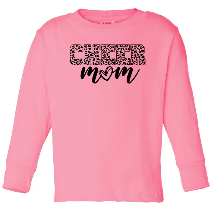 Cheer Mom Cheetah Print Cute Toddler Long Sleeve Shirt