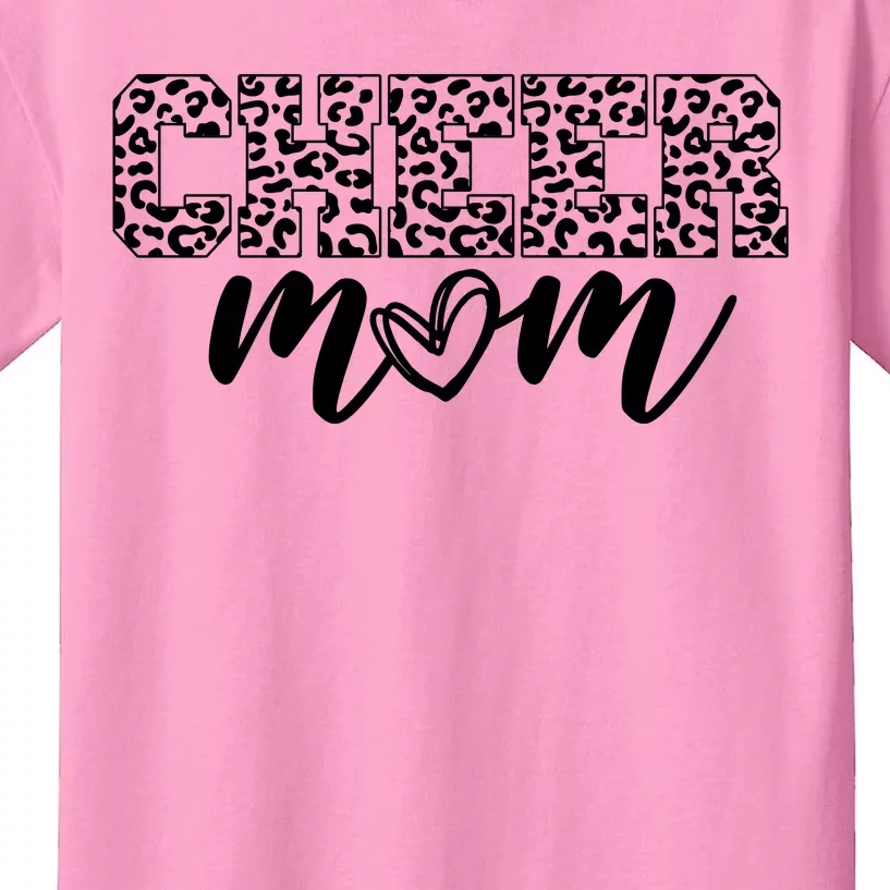 Cheer Mom Cheetah Print Cute Kids T-Shirt