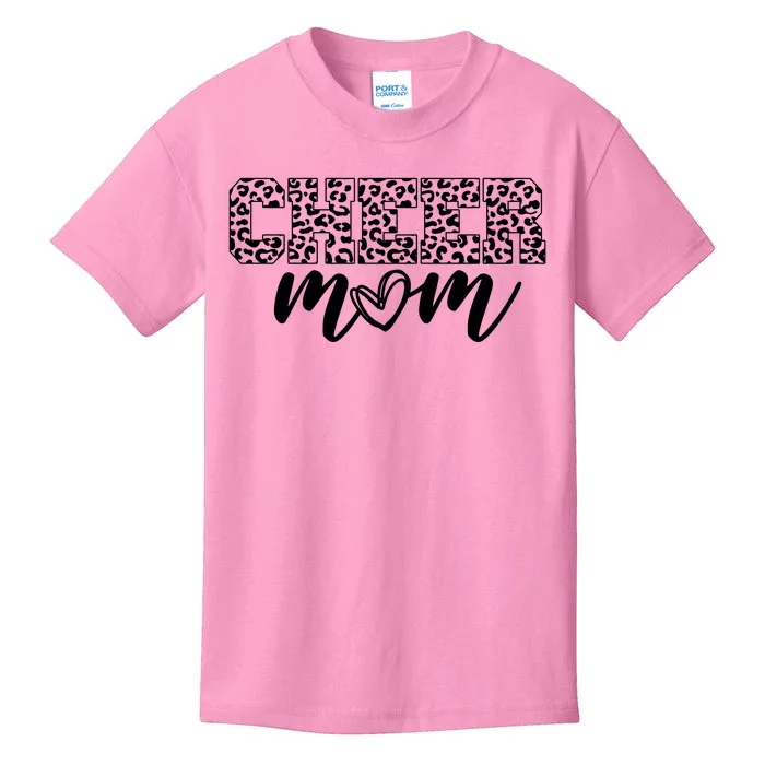 Cheer Mom Cheetah Print Cute Kids T-Shirt