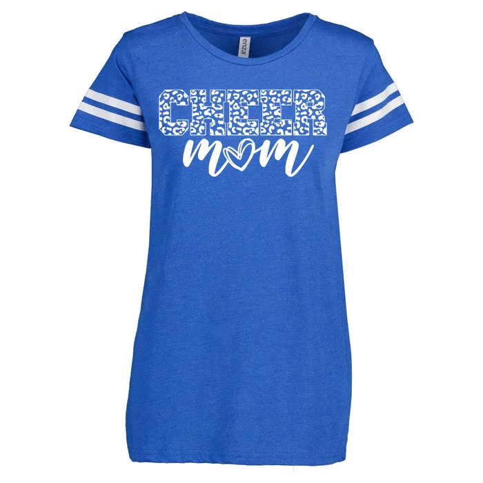 Cheer Mom Cheetah Print Cute Enza Ladies Jersey Football T-Shirt