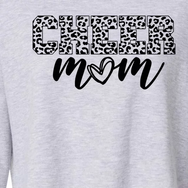 Cheer Mom Cheetah Print Cute Cropped Pullover Crew