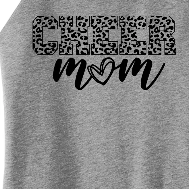 Cheer Mom Cheetah Print Cute Women’s Perfect Tri Rocker Tank