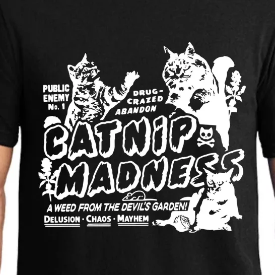 Catnip Madness Cute Kitten Funny Cat Pet Humor Pajama Set