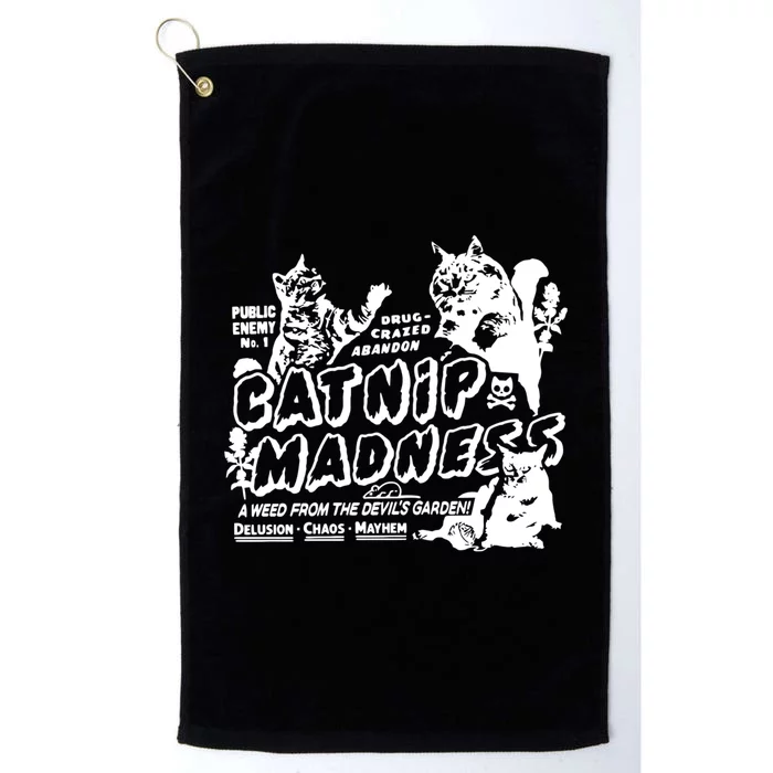 Catnip Madness Cute Kitten Funny Cat Pet Humor Platinum Collection Golf Towel