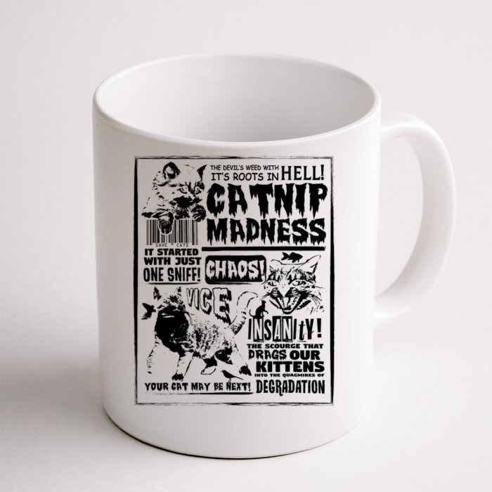 Catnip Madness Cute Kitten Cat Lover Gift For Cat Owners Front & Back Coffee Mug