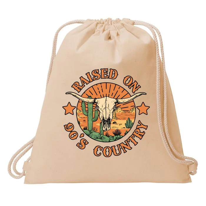 Country Music Cowgirl 90s Drawstring Bag