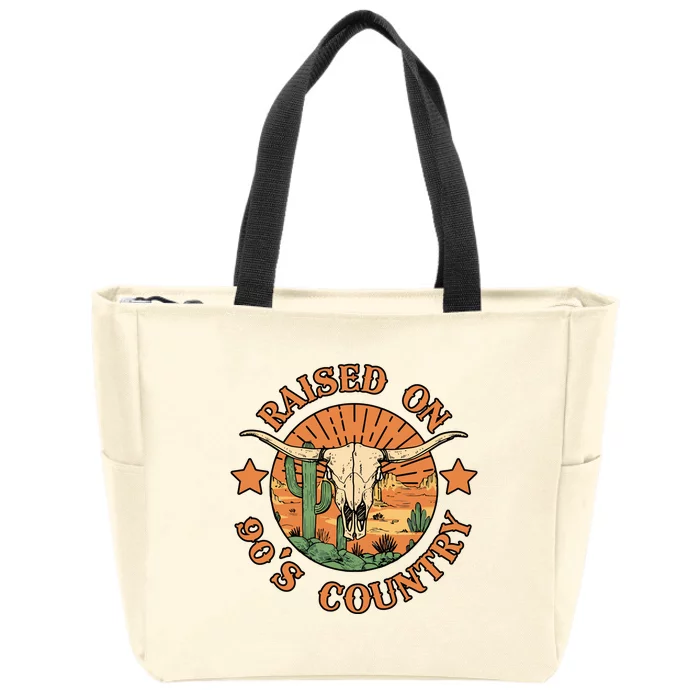 Country Music Cowgirl 90s Zip Tote Bag