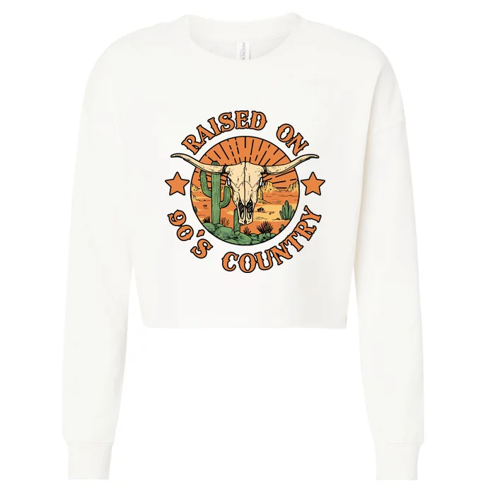 Country Music Cowgirl 90s Cropped Pullover Crew