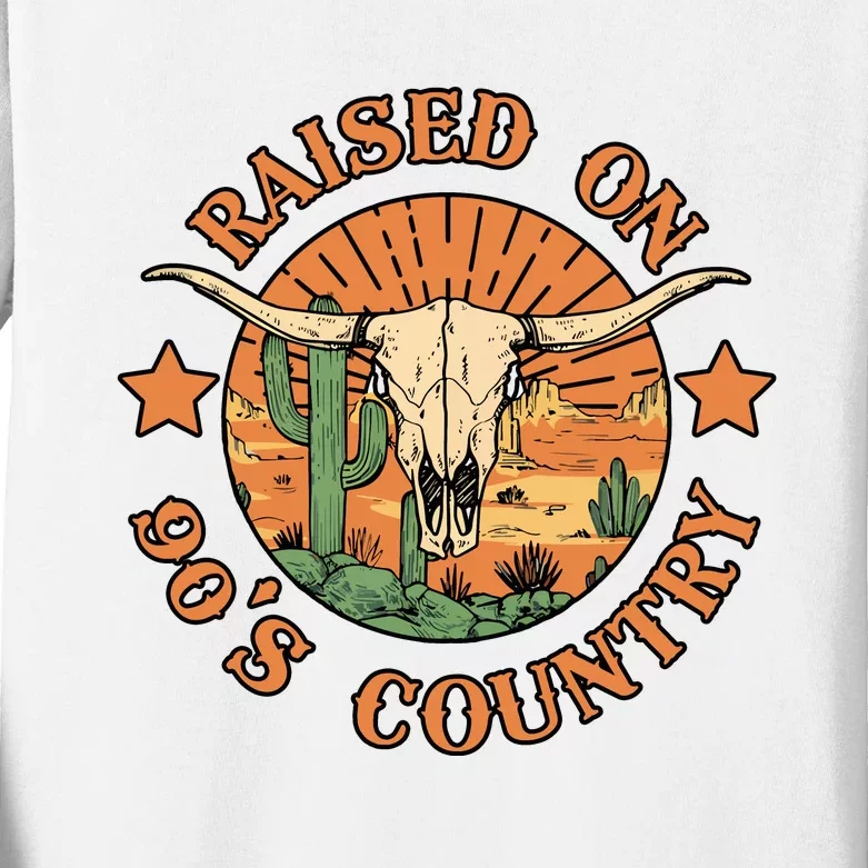 Country Music Cowgirl 90s Kids Long Sleeve Shirt