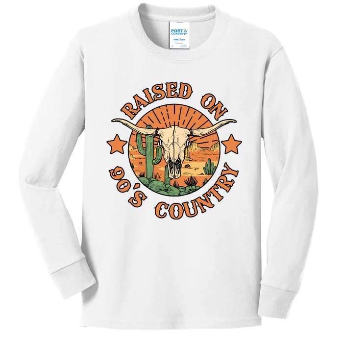 Country Music Cowgirl 90s Kids Long Sleeve Shirt