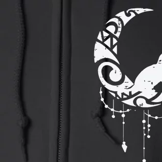 Crescent Moon Cat Star Mystical Celestial Women Girl Full Zip Hoodie