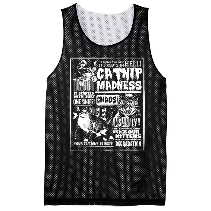 Catnip Madness Cute Kitten Cat Lover Gift For Cat Owners Mesh Reversible Basketball Jersey Tank