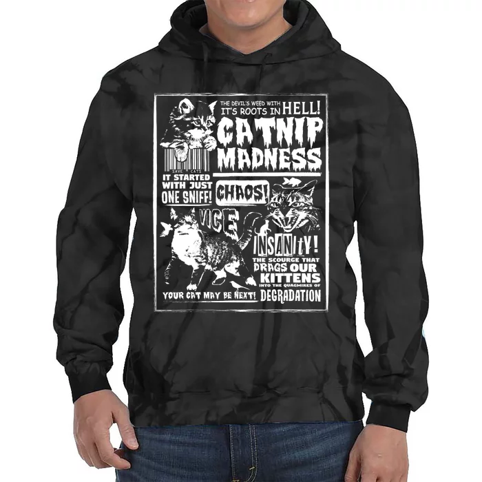 Catnip Madness Cute Kitten Cat Lover Gift For Cat Owners Tie Dye Hoodie