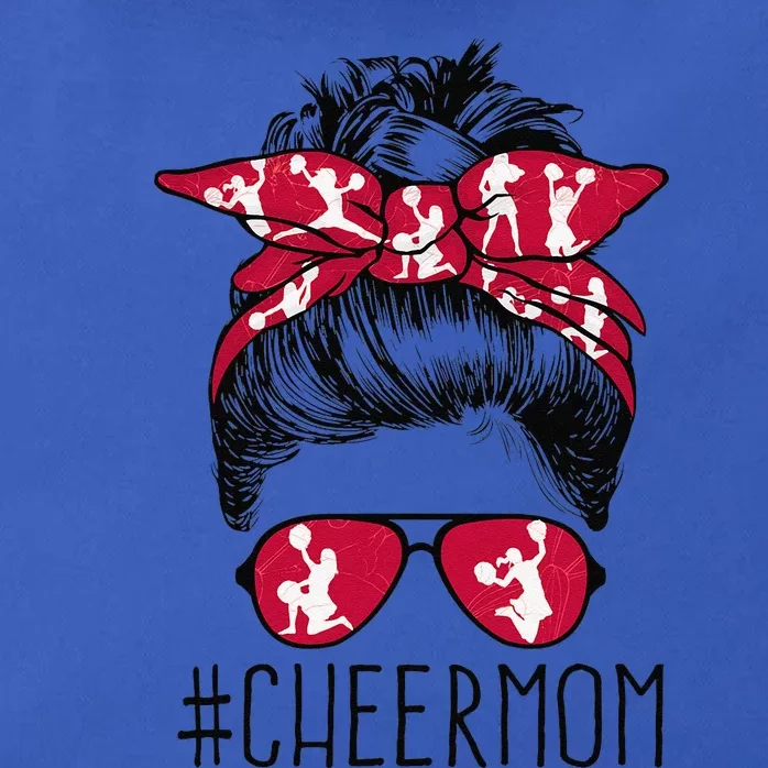 Cheer Mom Cheerleader Mama Life Messy Bun MotherS Day Zip Tote Bag