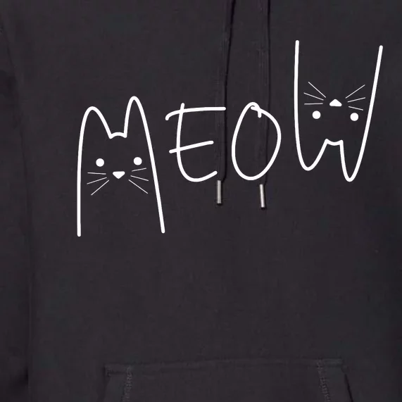 Cute Meow Cats Funny Feline Kitten Cat Premium Hoodie