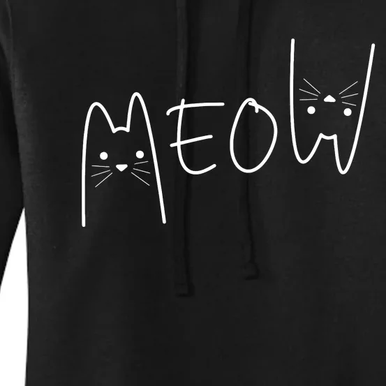 Cute Meow Cats Funny Feline Kitten Cat Women's Pullover Hoodie