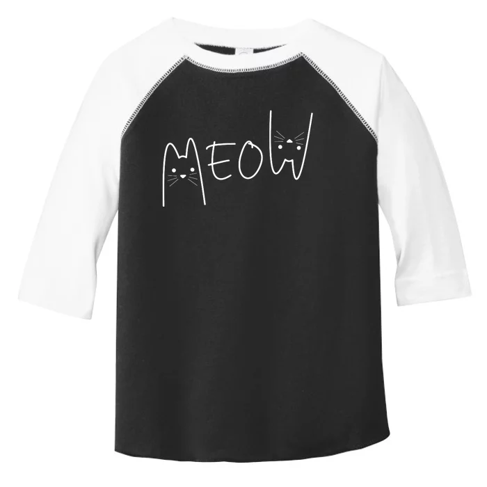 Cute Meow Cats Funny Feline Kitten Cat Toddler Fine Jersey T-Shirt