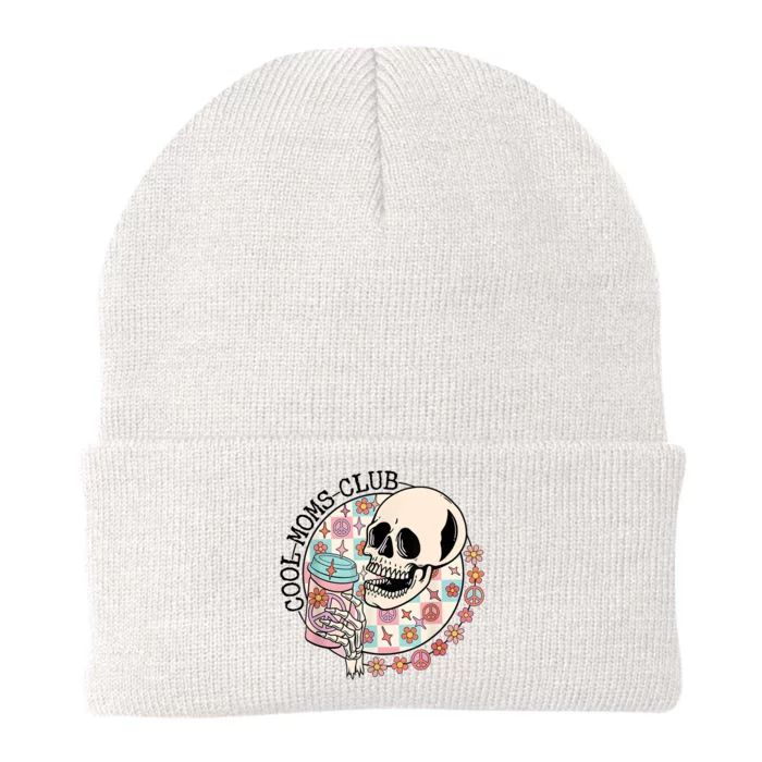 Cool Moms Club Funny Coffee Skeleton Mama Mom Mothers Day Knit Cap Winter Beanie