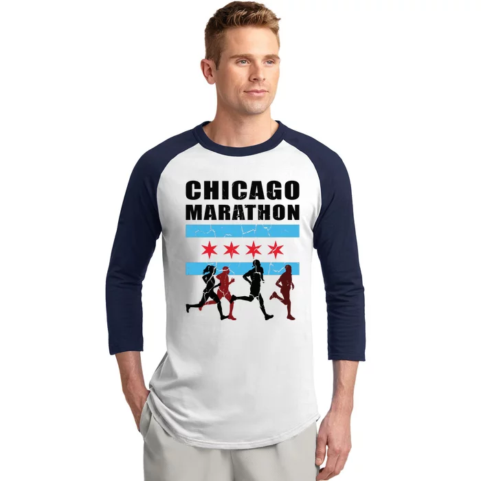 Chicago Marathon Baseball Sleeve Shirt