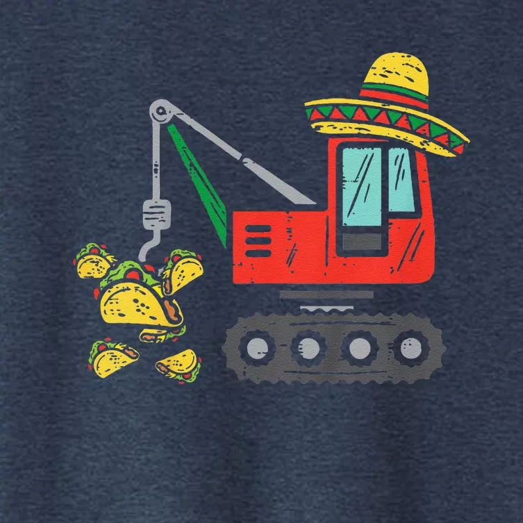 Child Mexican Crane Tacos Cinco De Mayo Fiesta Women's Crop Top Tee