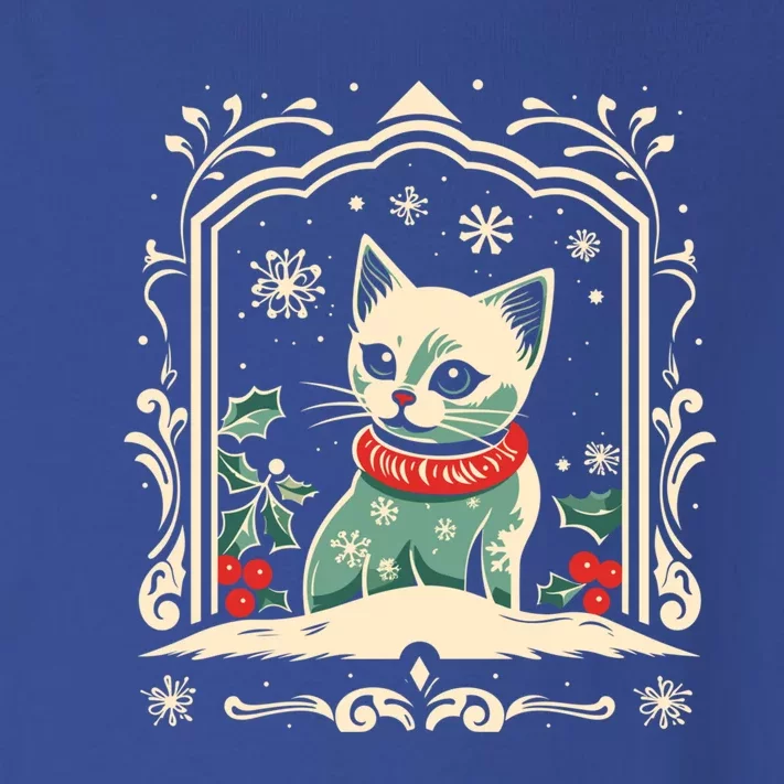 Cat Mom Cat Lover Winter Christmas Kitten Art Cute Gift Toddler Long Sleeve Shirt