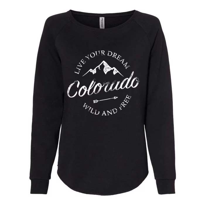 Colorado Mountains Womens California Wash Sweatshirt