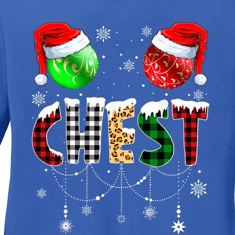 Christmas Matching Couple Family Chestnuts Ladies Long Sleeve Shirt