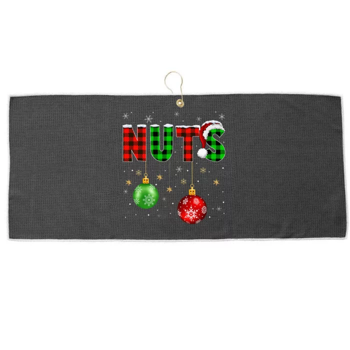 Christmas Matching Couple Family Chestnuts Large Microfiber Waffle Golf Towel