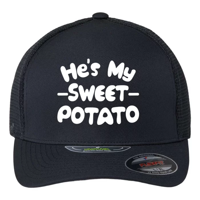 Cute Matching Couples He's My Sweet Potato Flexfit Unipanel Trucker Cap