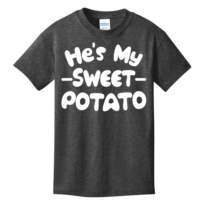 Cute Matching Couples He's My Sweet Potato Kids T-Shirt