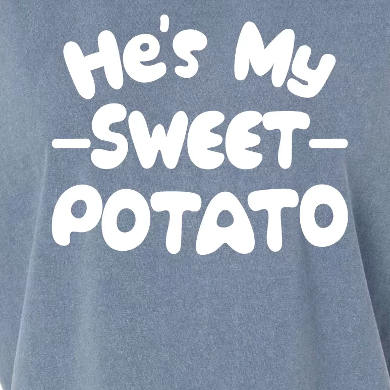 Cute Matching Couples He's My Sweet Potato Garment-Dyed Women's Muscle Tee