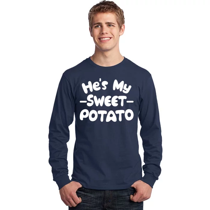 Cute Matching Couples He's My Sweet Potato Tall Long Sleeve T-Shirt