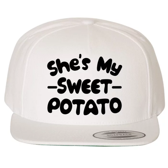 Cute Matching Couples She's My Sweet Potato Wool Snapback Cap