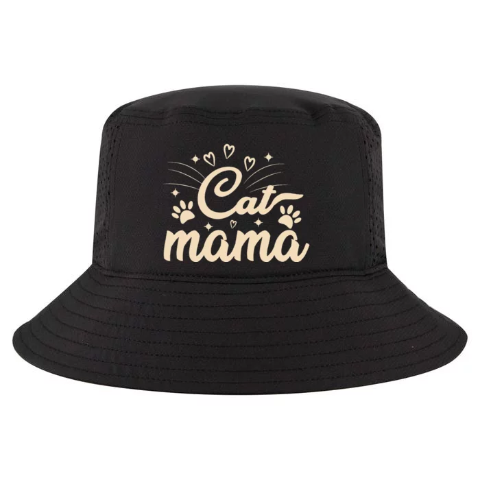 Cat Mama Cat Mom Funny Cat Paw Classic Cool Comfort Performance Bucket Hat