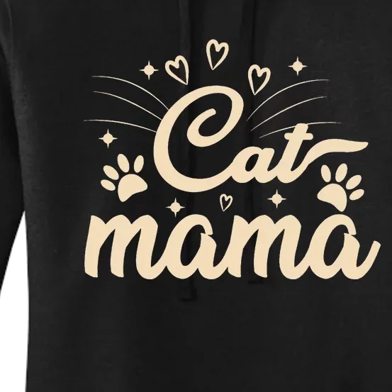 Cat Mama Cat Mom Funny Cat Paw Classic Women's Pullover Hoodie