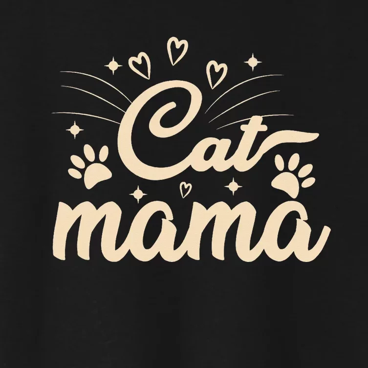 Cat Mama Cat Mom Funny Cat Paw Classic Women's Crop Top Tee