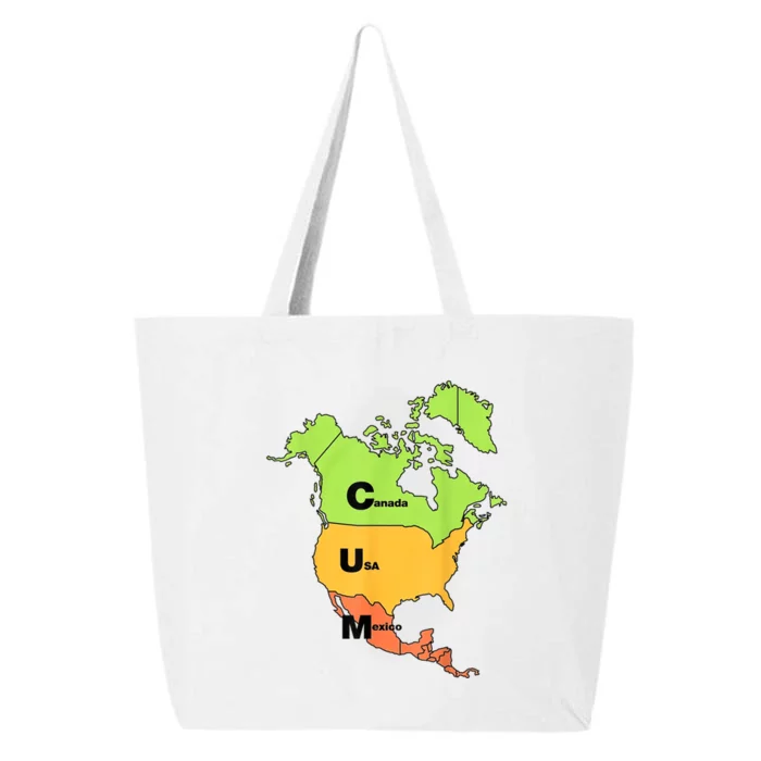 Cum Map Canada Usa And Mexico 25L Jumbo Tote