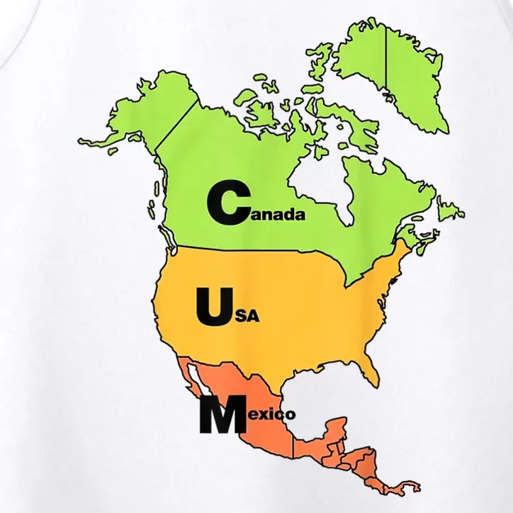 Cum Map Canada Usa And Mexico Performance Tank