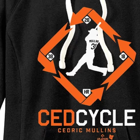 Cedric Mullins Cycle Baltimore Baseball Women's Fleece Hoodie