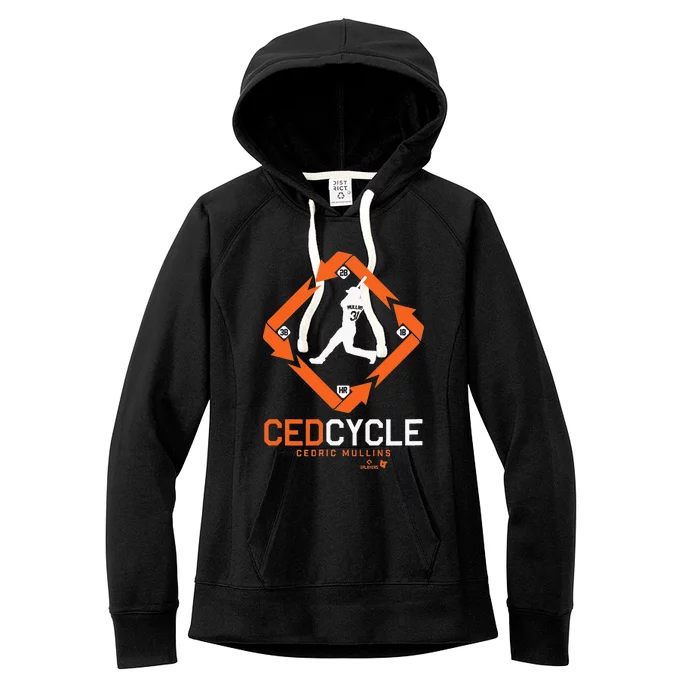 Cedric Mullins Cycle Baltimore Baseball Women's Fleece Hoodie