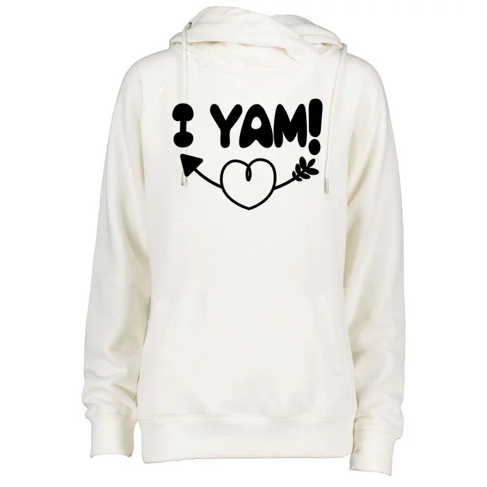 Cute Matching Couples I Yam Womens Funnel Neck Pullover Hood