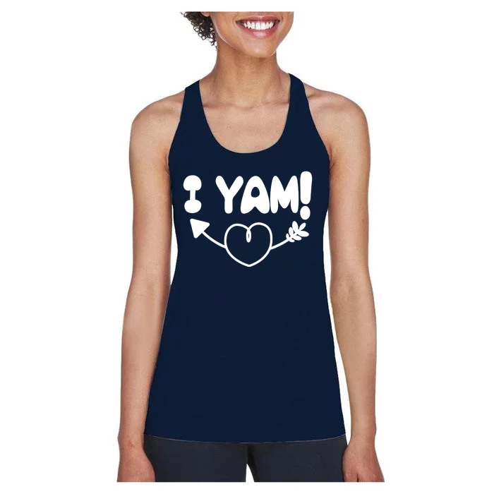 Cute Matching Couples I Yam Women's Racerback Tank