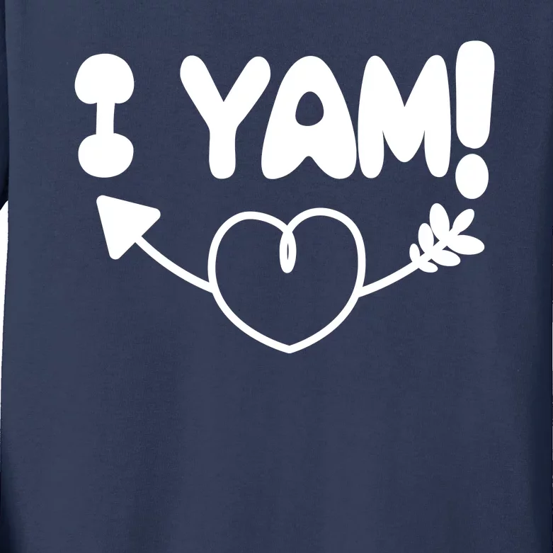 Cute Matching Couples I Yam Kids Long Sleeve Shirt