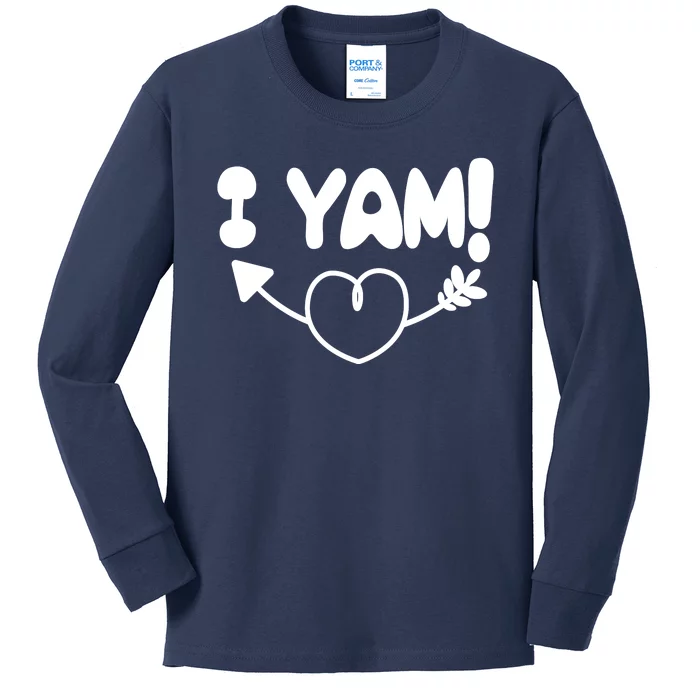 Cute Matching Couples I Yam Kids Long Sleeve Shirt