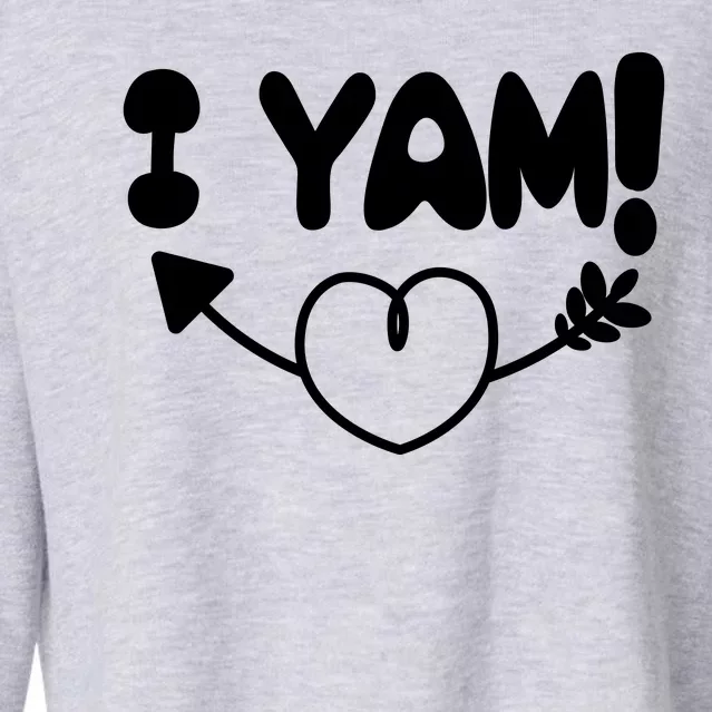 Cute Matching Couples I Yam Cropped Pullover Crew