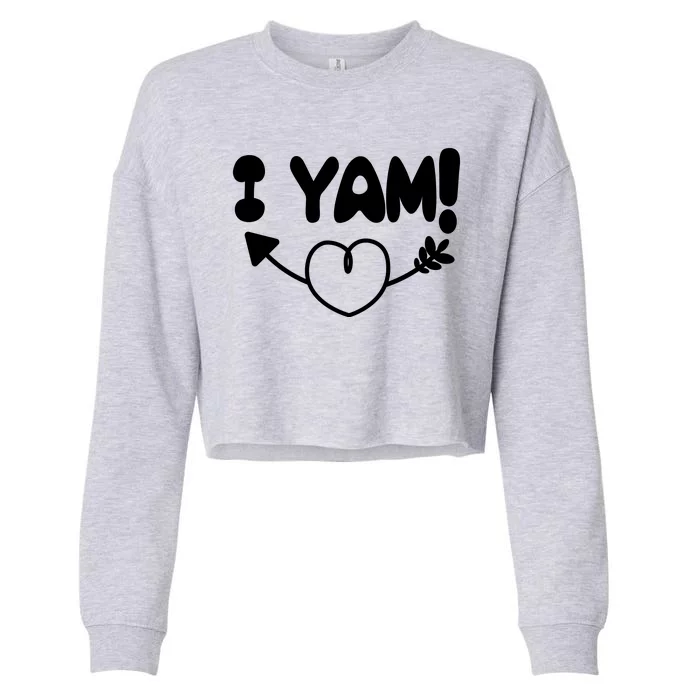 Cute Matching Couples I Yam Cropped Pullover Crew