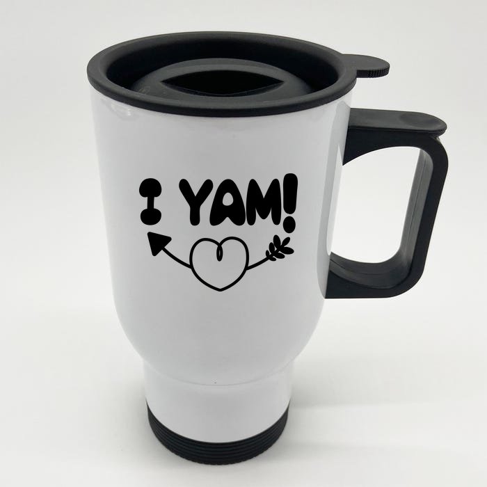 Cute Matching Couples I Yam Front & Back Stainless Steel Travel Mug