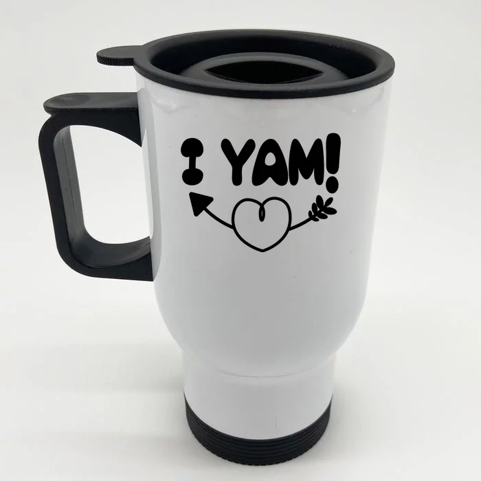 Cute Matching Couples I Yam Front & Back Stainless Steel Travel Mug